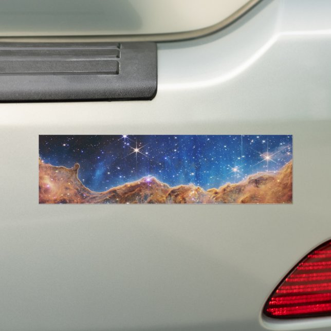 JWST James Webb Space Telescope Cosmic Cliffs Bumper Sticker (On Car)