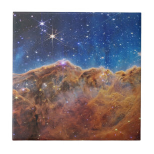 JWST James Webb Space Telescope Cosmic Cliffs Ceramic Tile