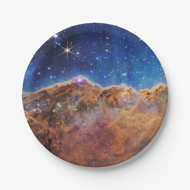 JWST James Webb Space Telescope Cosmic Cliffs Paper Plates (Front)