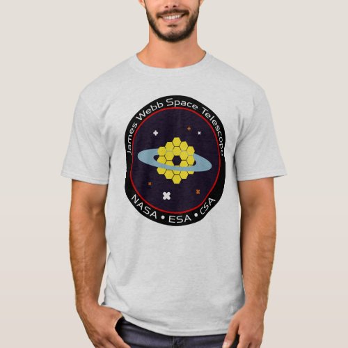 JWST James Webb space telescope graphic badge T_Shirt