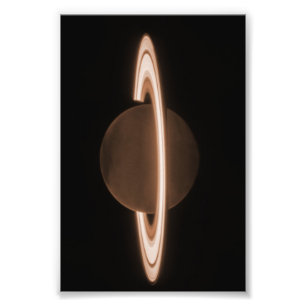 JWST James Webb Space Telescope Saturn Infrared Photo Print