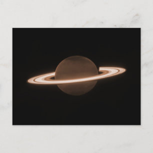 JWST James Webb Space Telescope Saturn Infrared Postcard