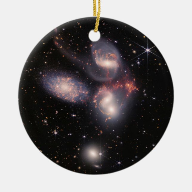 JWST James Webb Space Telescope Stephan’s Quintet Ceramic Ornament (Front)