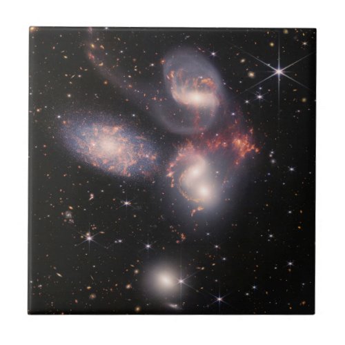 JWST James Webb Space Telescope Stephans Quintet Ceramic Tile
