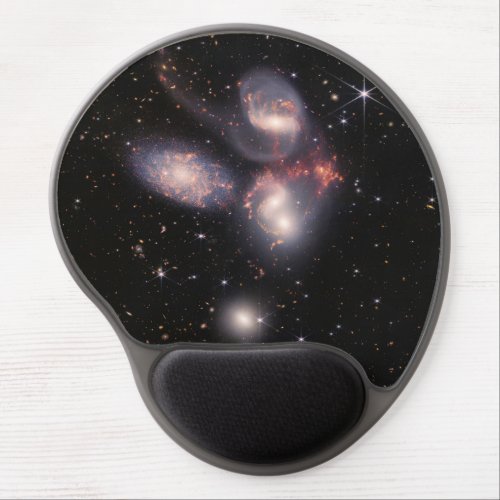 JWST James Webb Space Telescope Stephans Quintet Gel Mouse Pad