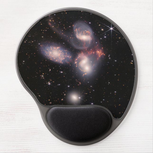 JWST James Webb Space Telescope Stephan’s Quintet Gel Mouse Pad (Front)