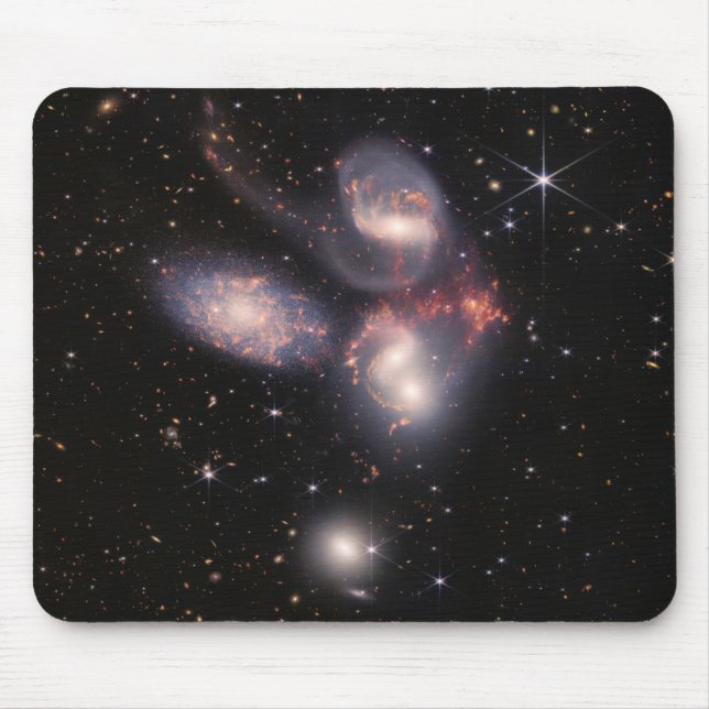 JWST James Webb Space Telescope Stephan’s Quintet Mouse Pad (Front)
