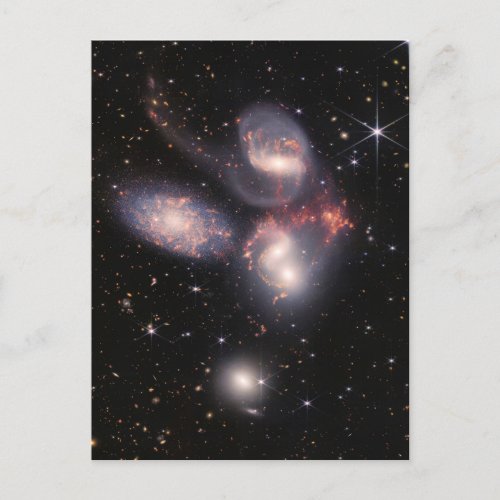 JWST James Webb Space Telescope Stephanâs Quintet Postcard