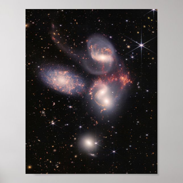 JWST James Webb Space Telescope Stephan’s Quintet Poster (Front)