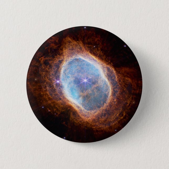 JWST James Webb Telescope Southern Ring Nebula Button (Front)