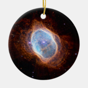 JWST James Webb Telescope Southern Ring Nebula Ceramic Ornament
