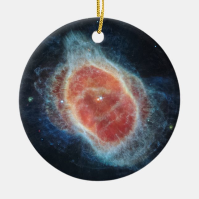 JWST James Webb Telescope Southern Ring Nebula Ceramic Ornament (Front)
