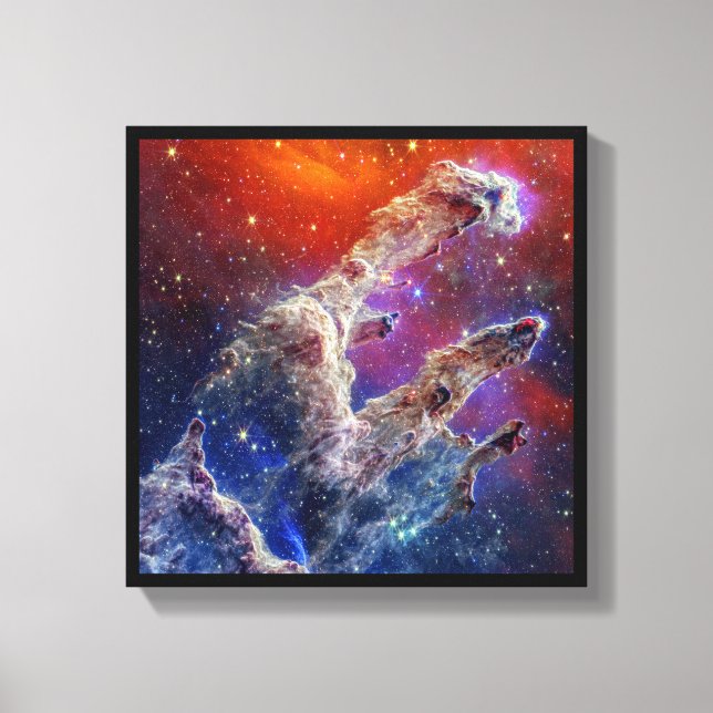 JWST Pillars of Creation NIRCam and MIRI Composite Canvas Print (Front)