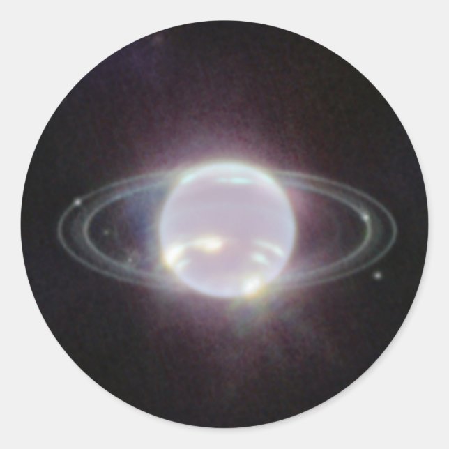 JWST Rings of Planet Neptune Classic Round Sticker (Front)