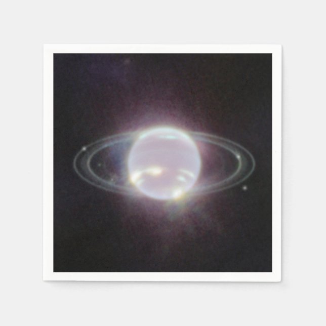 JWST Rings of Planet Neptune Napkins (Front)