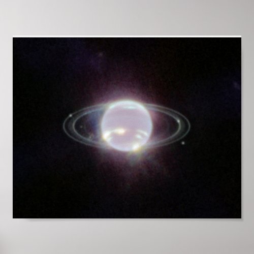 JWST Rings of Planet Neptune Poster