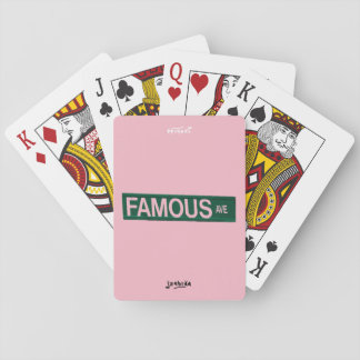jzebraa's FAMOUS AVE Pink Bicycle Playing Cards