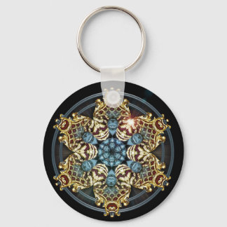 K150  Gold n Blue Keychain