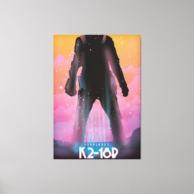 K2-18b exoplanet space art canvas print (Front)