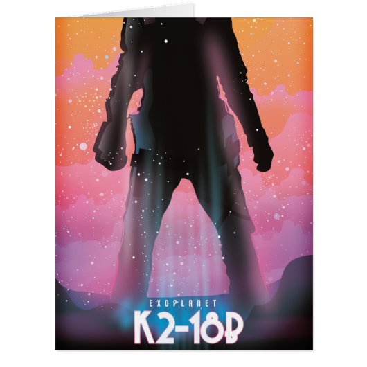 K2-18b exoplanet space art cards (Front)