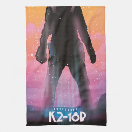 K2_18b exoplanet space art kitchen towel