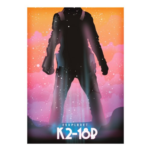 K2_18b exoplanet space art photo print