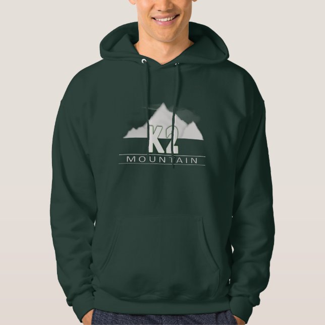 K2, Mountain, Green Hoodie (Front)