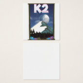 K2 Mountain travel poster (Front & Back)