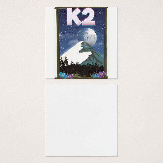 K2 Mountain travel poster (Front & Back)