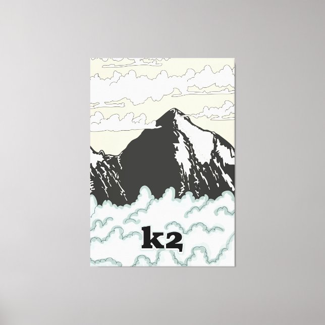 K2 Mountain Travel poster Canvas Print (Front)