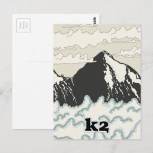K2 Mountain Travel poster Postcard