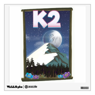 K2 Mountain travel poster Wall Sticker