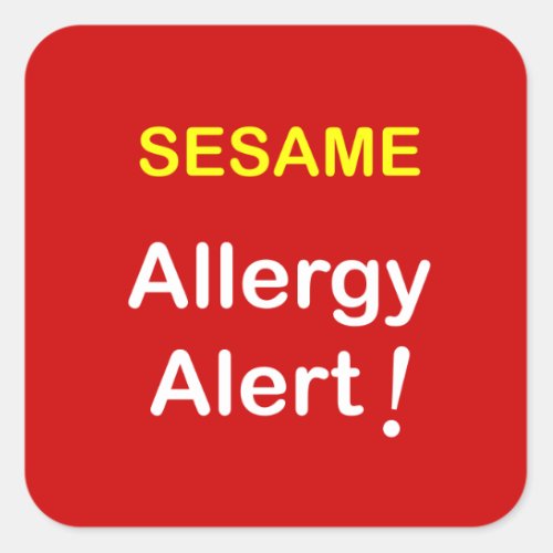 k7 _ Allergy Alert _ SESAME Square Sticker