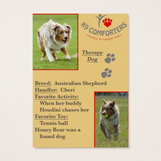 K9 comforters therapy dog (Back)