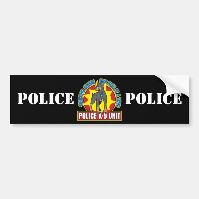 K9 Doberman Bite Bumper Sticker (Front)