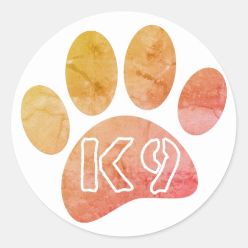 K9 Dog Lovers Classic Round Sticker