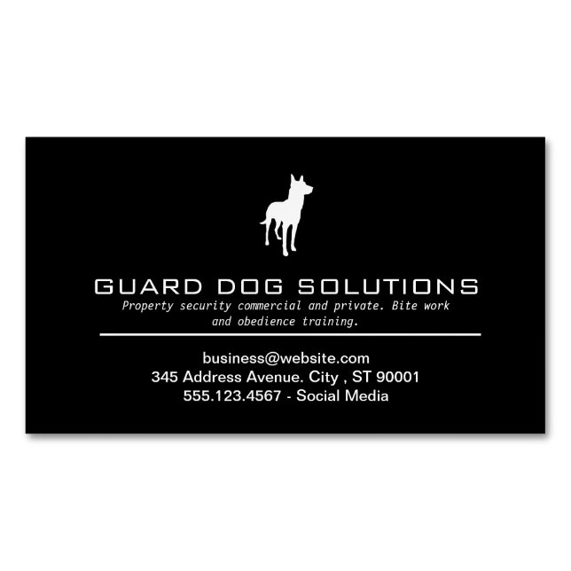 K9 | Dog Training Business Card Magnet (Front)
