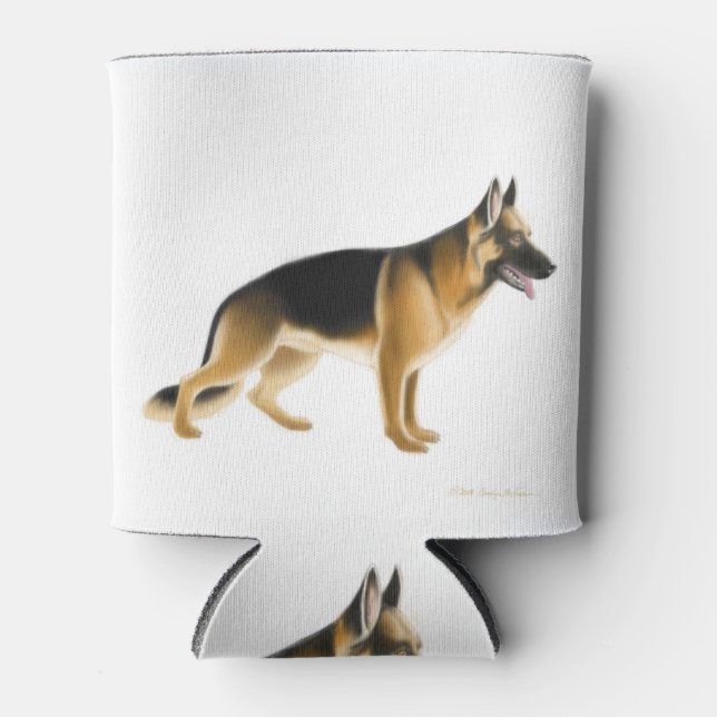 K9 German Shepherd Police Dog Can Cooler (Front)