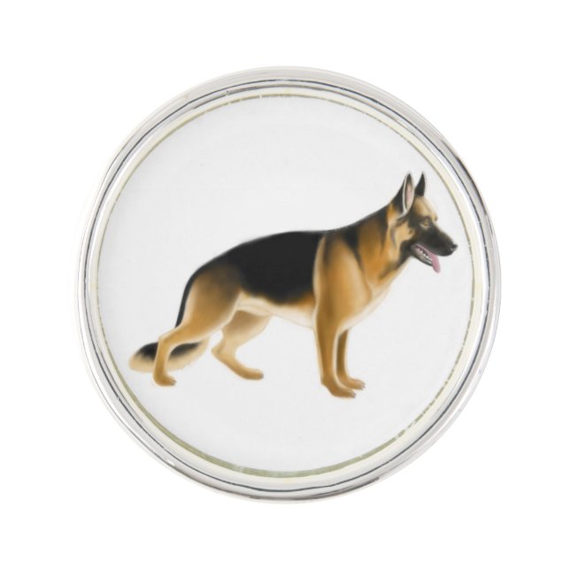 K9 German Shepherd Police Dog Lapel Pin (Front)