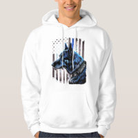 K9 German Shepherd Police Dog Thin Blue Line Flag