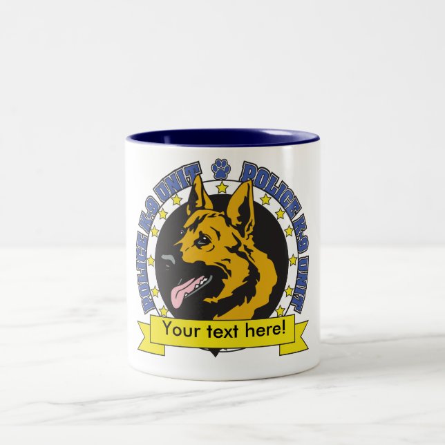 K9 German Shepherd Two-Tone Coffee Mug (Center)