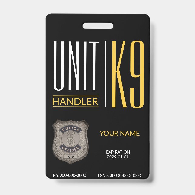 K9 Handler Badge (Front)