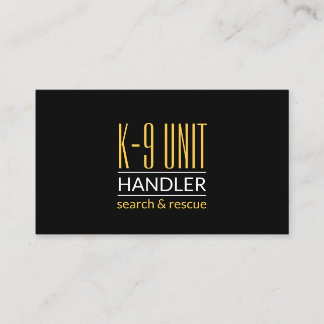 K9 Handler Business Card (Front)