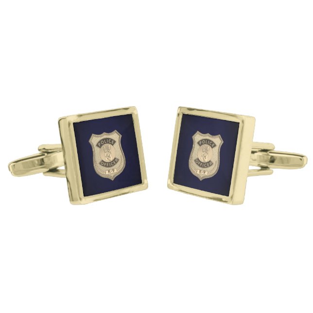 K9 Officer Cufflinks (Angled)