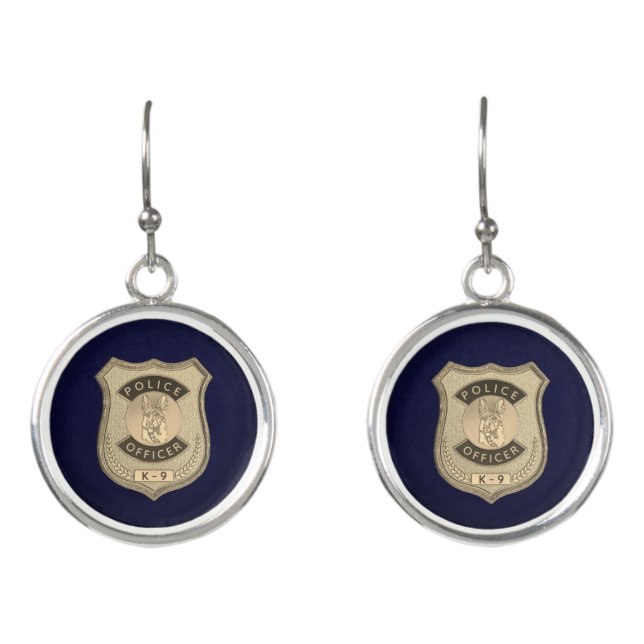 K9 Officer Earrings (Front)