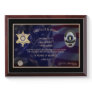 K9 Officer Retirement Award Plaque