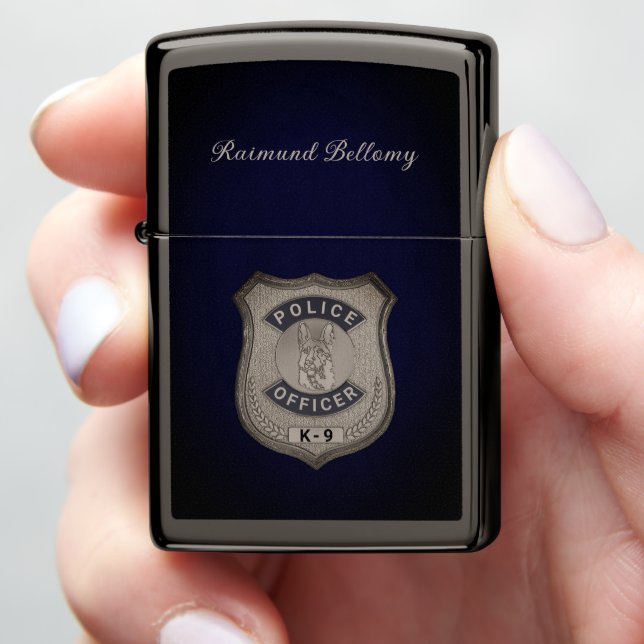  K9 Officer Zippo Lighter (In Hand)