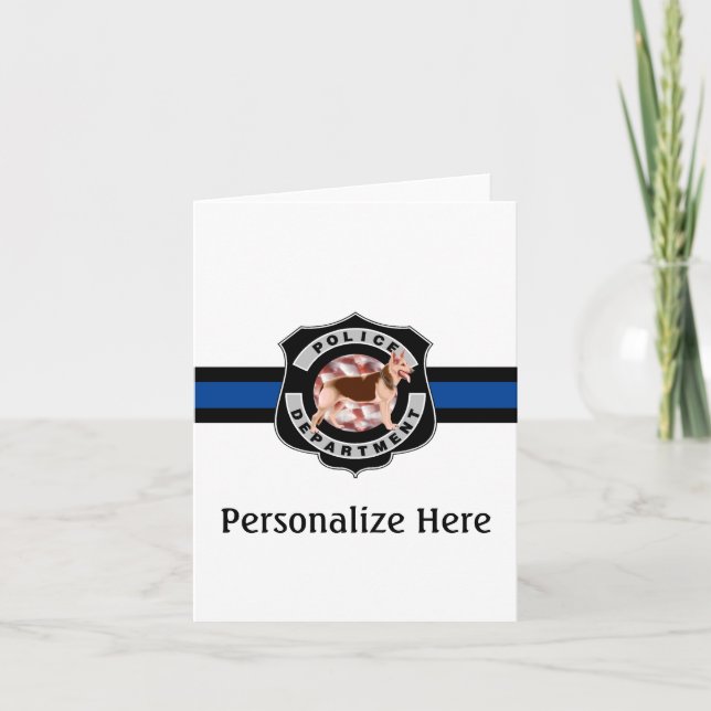 K9 Police and Law Enforcement Blank Inside Card (Front)