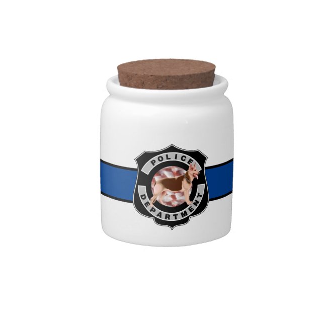 K9 Police and Law Enforcement Officers    Candy Jar (Front)