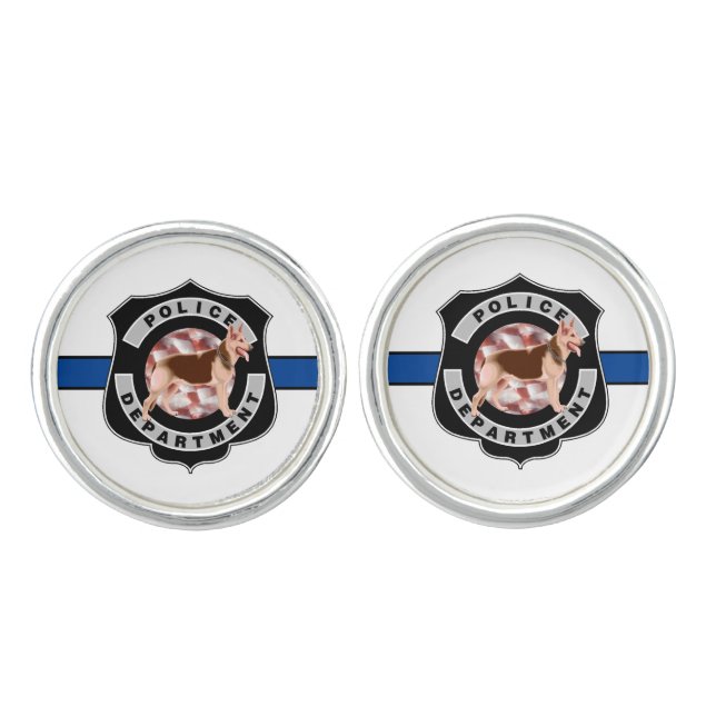 K9 Police and Law Enforcement Officers     Cufflinks (Front)